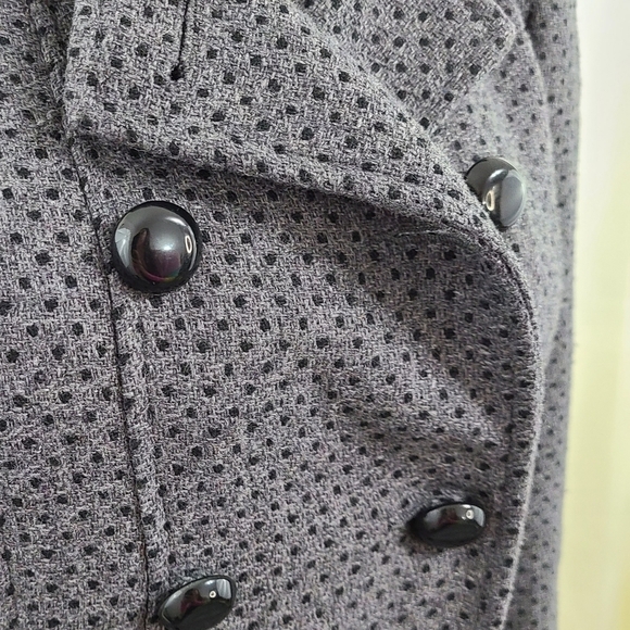 Kensie gray polka dot blazer jacket peacoat size small - Picture 4 of 7